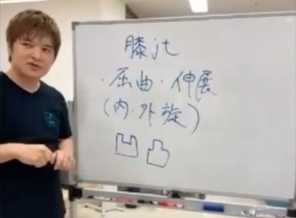 膝関節の触り方